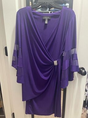 R&M Richards Purple Petite Dress Label Detail